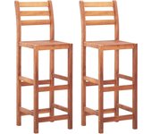 Sillas de cocina 2 unidades madera maciza de acacia