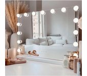 Espejo de Maquillaje con Iluminación LED: Tocador con 15 Bombillas, 3 Modos de Luz, Control Táctil, USB Recargable  Espejo de Maquillaje con Aumento y Luz para Maquillaje (ESP001 3990 6990 D7)