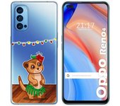 Tumundosmartphone Funda Gel Transparente para Oppo Reno 4 5G diseño Suricata Dibujos