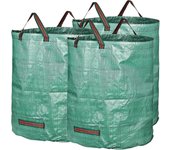 Paquete de 3 bolsas de jardín de 72 galones: bolsas de jardinería resistentes y reutilizables, bolsas para desechos de hojas de jardín, piscinas y césped