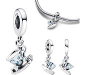 Magical Cup of Tea Dangle Charm Silver Plated Fit Charms Silver Original Bracelet for Jewelry Making  Charm  Jewelry