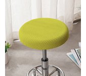 Bar Stool Cover Polar Fleece Round Chair Cover Removable Stool Slipcover Solid Seat Cushion Protector Washable Bar Stool