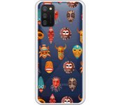 Funda compatible con Samsung Galaxy A02S - Patron mascaras africanas