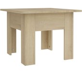 vidaXL Mesa de centro madera contrachapada 55x55x42 cm Blanco, Negro, Roble Sonoma Mesita de Salón o Comedor o Auxiliar Mesa de Café Meuble Salón