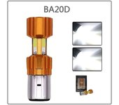 H4 LED Moto H6 BA20D LED Motorcycle Headlight Bulbs 3 Sides COB White 6000K Hi Lo Lamp Scooter Accessories Fog Lights 12V