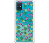 Funda compatible con Samsung Galaxy A51 - Patron sandias y pinas