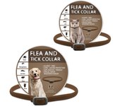 Collar antipulgas, garrapatas y piojos para perros y gatos - Talla ajustable, ecológico y seguro para mascotas