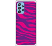 Funda compatible con Samsung Galaxy A72 - Animal Print Zebra Rosa Lila