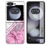 Tumundosmartphone Funda Carcasa Dura para Samsung Galaxy Z Flip 6 5G diseño Mármol 03 Dibujos