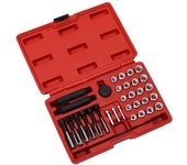 vidaXL Set reparación rosca bujía incandescente 33 pzas M8 M10 M12