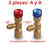 Liquid Safety Valve R410A R22 Air Conditioning Refrigerant 1/4 "Safety Adapter for SAE 1/4" Male Famale Safety Adapter