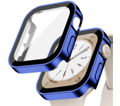 Glass+cover For Apple Watch case series 9 8 7 6 5 4 se 44mm 40m 41mm 45mm Straight Edge Screen Protector apple watch accessories