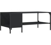 vidaXL Mesa centro estante madera ingeniería 100x51x40cm Negro, Roble Sonoma, Roble ahumado Mesita de Salón o Comedor o Auxiliar Mesa de Café Meuble Salón