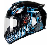 Casco integral para motorceta Ligero, helmet de motorceta de Carreras para Calle, Ligero, with visera solar tintada y visera solar plegable, adecuado para hambres y mujeres adultas