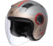 Open Motorcycle Helmet 3/4 Jet Half Helmet with Transparent Visor Adult Electric Scooter Helmet for Men Women Helmet Motorcycle