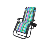 ROMO Tumbona Plegable para Jardin y Playa, Color Rayado Azul