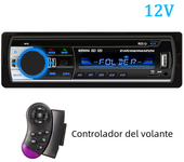 Radio de Coche 1 din Reproductor Estéreo Digital Bluetooth with Salida AUX en El Dashboard Reproductor de MP3 60Wx4 FM Audio Estéreo Música USB/SD