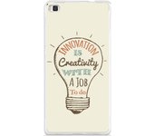 Tumundosmartphone Funda Gel Tpu para Huawei P8 Lite Diseño Creativity Dibujos