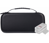 Funda nuwa negra antigolp.+ 4 estuches para switch