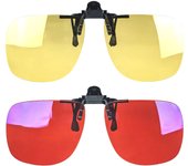 Big Size Square Shape Red Lens Clip on Better Sleep ClipOn Orange Lens Yellow Driving Lenses Black Polarized Sunglasses Clip On