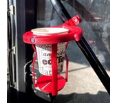 Portavasos giroscópico, ajustable e impreso en 3D, con clip ajustable para colgar en tractores, camiones, barcos, bicicletas y patinetes eléctricos (negro)