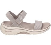 Sandalias Skechers Go Walk Arch Fit Mujer Taupe