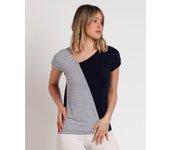 ADMAS Camiseta Manga Corta Rayas para Mujer