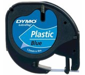 Etiquetas de Recambio Dymo Letratag Plástico Azul 12mm - 4m