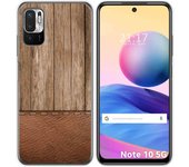 Tumundosmartphone Funda Gel Tpu para Xiaomi Redmi Note 10 5G / POCO M3 PRO 5G diseño Madera 09 Dibujos