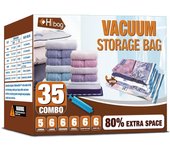 Bolsas de almacenamiento al vacío con bomba Eléctrica, paquete de 30 bolsas de Ahorro de espacio con el vacío para Ropa, ropa, cojines, mantas y bordes de Cama