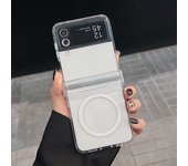 For Samsung Galaxy Z Flip 6 5 4 3 5G Magnetic Clear PC Phone Case Magsafe Wireless Charging Hard Cover For Samsung Z Flip5 Flip4