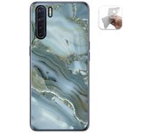 Tumundosmartphone Funda Gel Tpu para Oppo A91 diseño Mármol 09 Dibujos