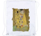 4 MOCHILAS DE CUERDAS cuadro el beso Gustav Klint pintor clasico pintura playa piscina picnic excursion personalizada