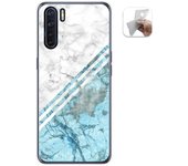 Tumundosmartphone Funda Gel Tpu para Oppo A91 diseño Mármol 02 Dibujos