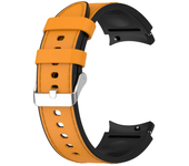 Silicone+Leather Strap for Samsung Galaxy Watch 7 6 5 Pro 40mm 44mm Band Watch6 4 Classic 47/43/46mm Replacement Correa Bracelet