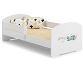 Cama de criança 160 x 80 colchão e estrado incluídos Kobi Luk Airplane