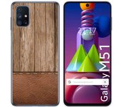 Tumundosmartphone Funda Gel Tpu para Samsung Galaxy M51 diseño Madera 09 Dibujos
