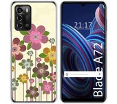 Funda Silicona para ZTE Blade A72 diseño Primavera En Flor Dibujos