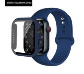Glass+Case+Strap for Apple Watch Band 45mm 44mm 41mm 40mm 38mm 42mm Screen Protectors for Apple IWatch Series 9 8 7 6 SE 5 3 4