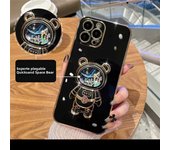 Nova 9 SE Case Quicksand Bear Astronaut Phone Case For Huawei Nova 9SE 8i 5t 3i 7SE 7 8 9 10 Pro Y70 Y90 Plating Kickstand Cover