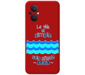 Funda Silicona Líquida Roja para Oppo Reno 8 Lite 5G diseño Agua Dibujos
