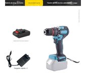 Taladro Eléctrico Inalámbrico Recargable - Kit Profesional 32 Accesorios, Alta Velocidad Ajustable, Ligero y Portátil para Bricolaje Hogar y Trabajos Profesionales