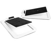 2pcs Desktop Speaker Stands for Medium Bookshelf Speakers & Mid-Size 3”-4” for Edifier MR4 MR3 MR3BT White Desk Setup Supplies