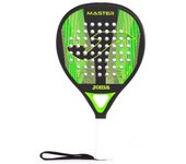 Pala de Pádel Joma Master Negra y Verde Fluor de Fibra de Carbono 1K Nivel Avanzado. Pala de padel Joma. De regalo un overgrip Pro-elite. Pala de padel para hombre, pala de padel para mujer. Pala de padel Joma Master.