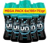 Pack De LENOR UNstoppables Perlas de Perfume para la Ropa, 133 Lavados (6 x 270g), Suavizante  Potenciador de Frescor con Fragancia Violeta Fresca/ Fresh / Ariel