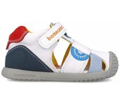 Zapatos primeros pasos bebé niño BIOMECANICS 252127-C050 SANDALIA URBAN BLANCO 34520 25V