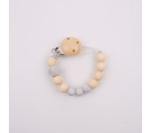 Cadena de silicona para chupete Hemu, clip para chupete de bebé, cadena anticaída, juguete de dentición relajante para bebé DIY