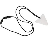 Collar de dentición de silicona, collar para masticar para bebés, juguete, collar con colgante de mordedor para niños autistas, blanco