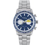 Reloj BREIL MEN'S ZONE exfera MONOCHROMÁTICA AZUL movimiento MULTI-FUNCIÓN CUARZO y PULSERA DE ACERO PLATEADO EW0565