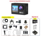 5K Action Camera 4K60FPS Dual IPS Touch LCD DVR EIS 170° 30M Waterproof 5X Zoom Sport Camera With Wireless Mic&Remote Control